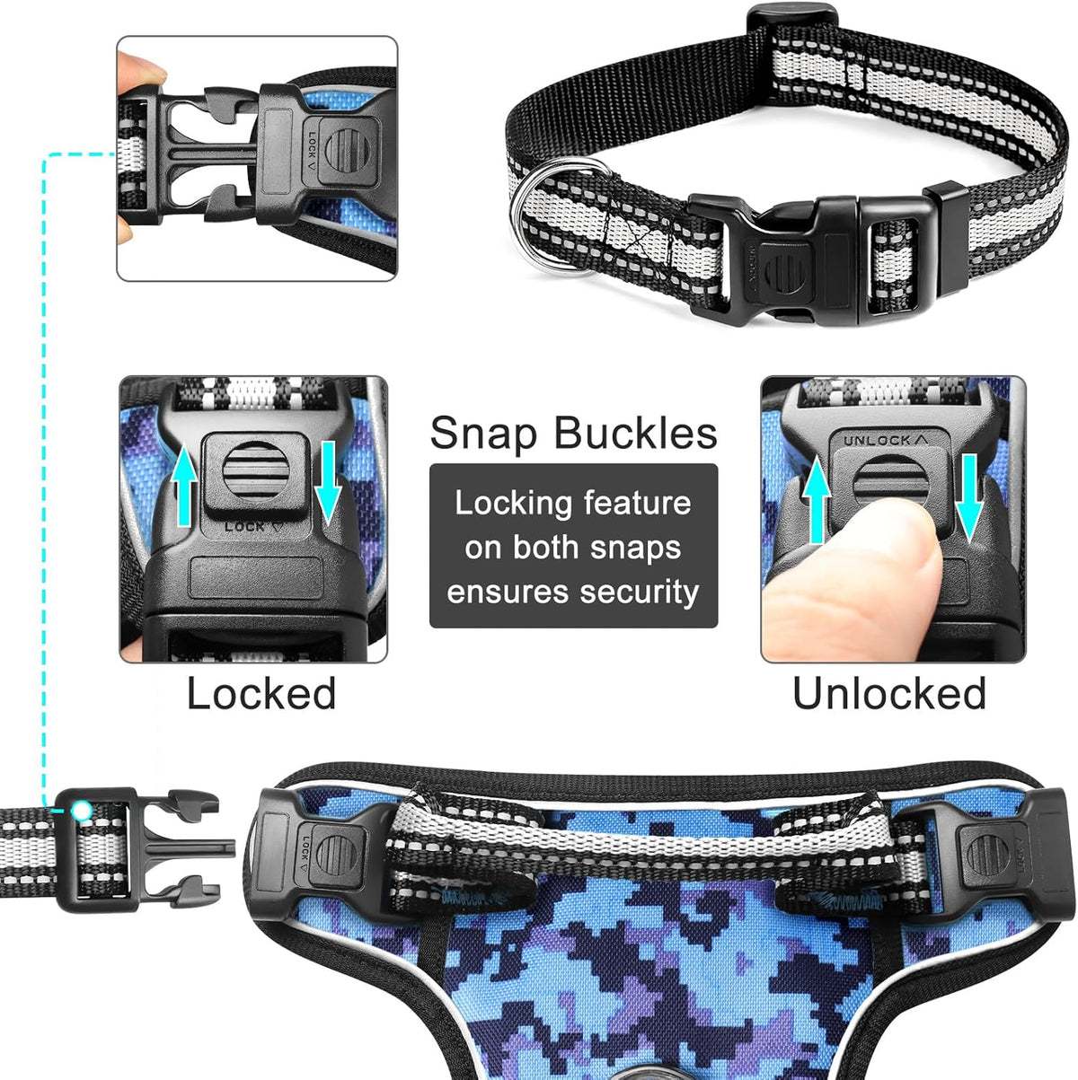 No-Pull Dog Harness & Collar Set