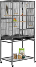 Yaheetech 54-Inch Wrought Iron Standing Large Parrot Parakeet Flight Bird Cage for Small Parrot Sun Parakeet Green Cheek Conure Lovebird Budgie Finch Canary Bird Cage with Stand