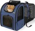 Cat Carrier Backpack Expandable, Cat Backpack with Breathable Window | Durable Oxford Cloth, Lockable Zipper,Use for Pet under 11 Lbs to Travel