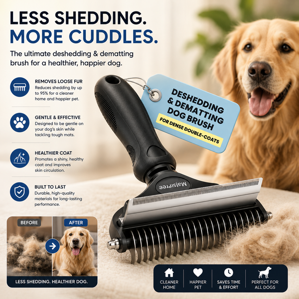 2-in-1 Deshedding Dog Brush