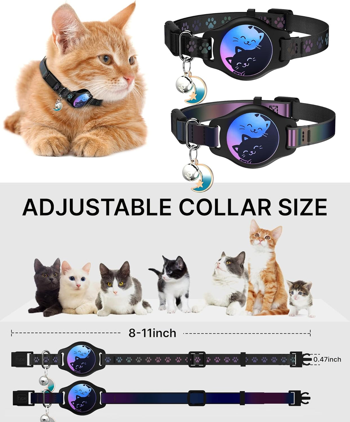 AirTag Cat Collar – 2 Pack