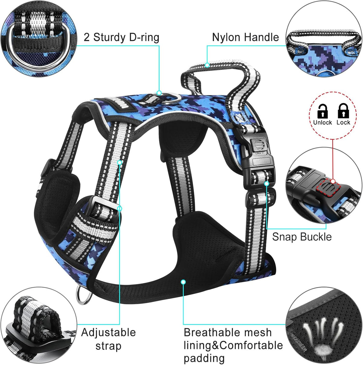 No-Pull Dog Harness & Collar Set