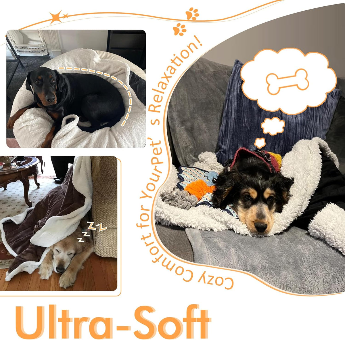 Cozy Fleece Pet Blanket – Large