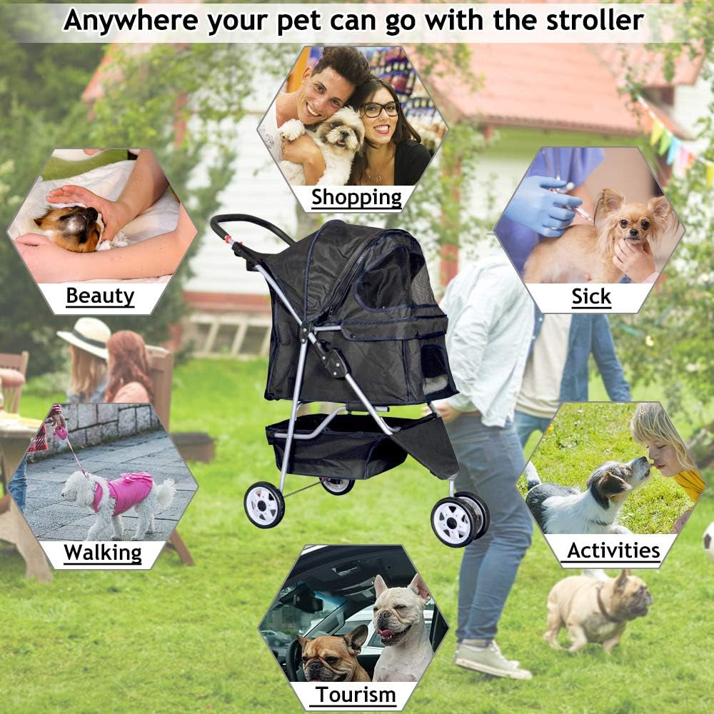 3-Wheel Pet Stroller