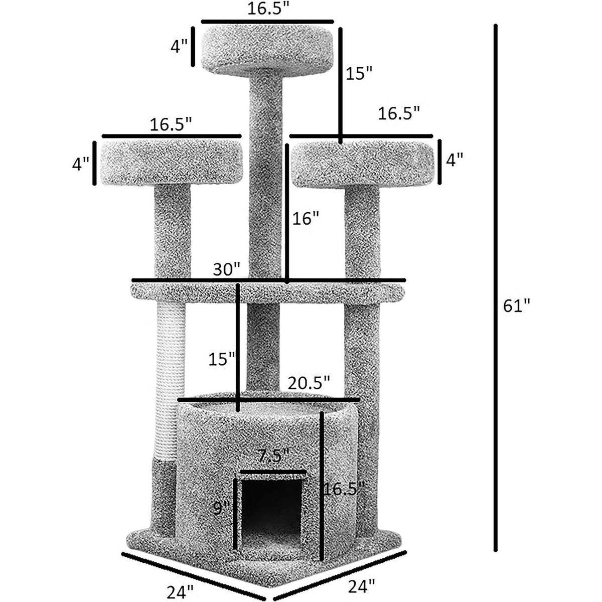 Cat Tree Tower with House