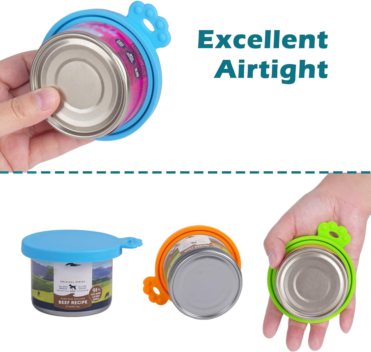 Silicone Can Lid Covers – 5 Pack