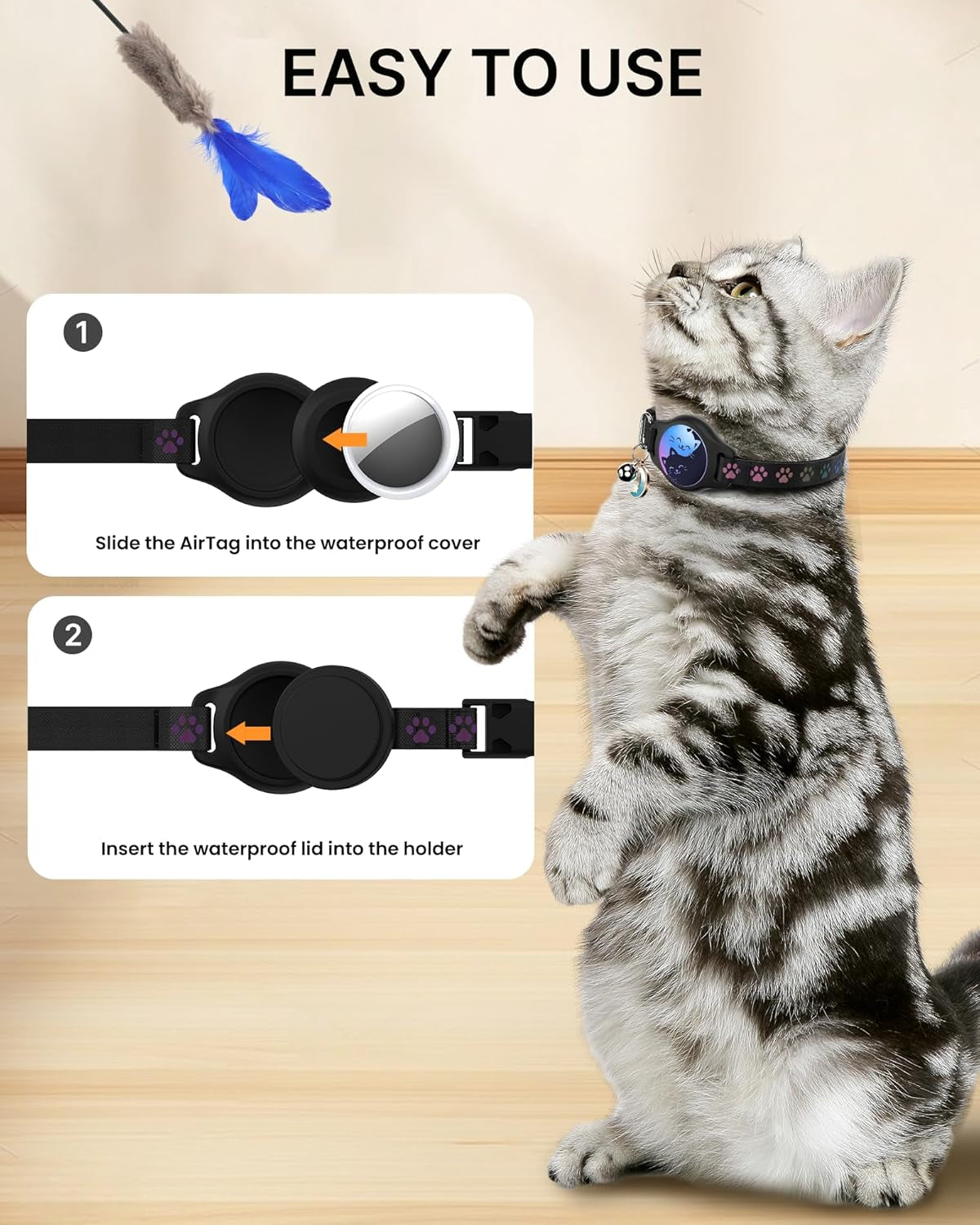AirTag Cat Collar – 2 Pack