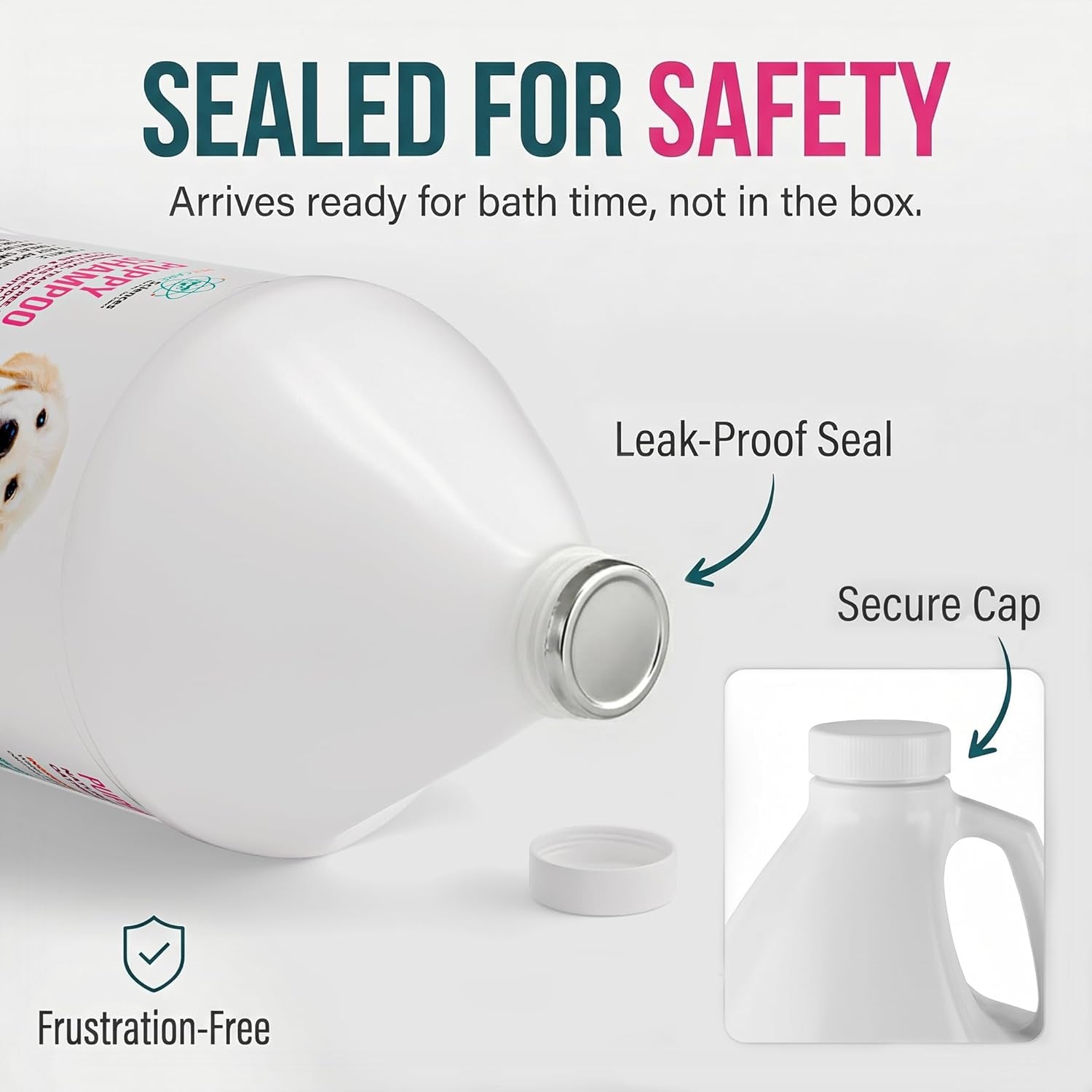1 Gallon Tearless Puppy Shampoo and Conditioner - Dog Shampoo Itchy Skin Relief - Coconut Oil Oatmeal Shampoo for Dogs - Hypoallergenic Dog Shampoo Sensitive Skin, Made in the USA.
