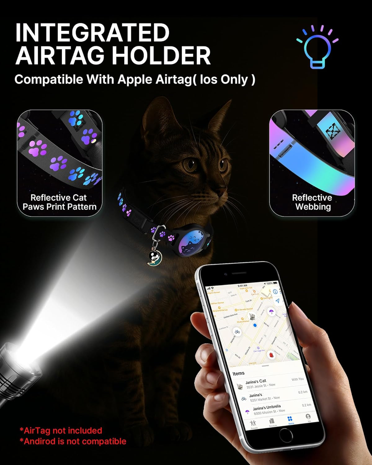 AirTag Cat Collar – 2 Pack