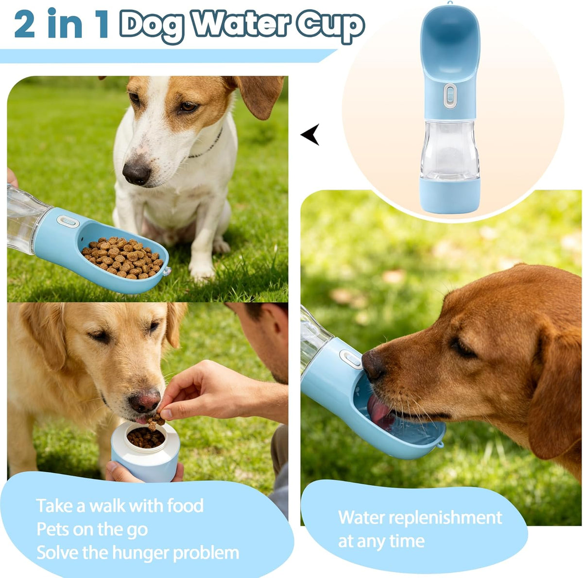 3-in-1 Travel Water Bottle